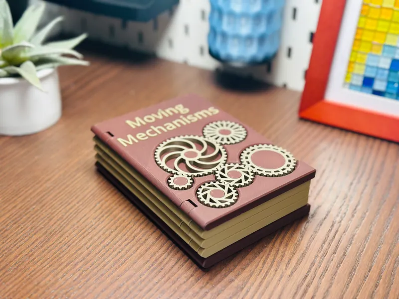 Moving Mechanisms —— A Fully 3D Printed Book