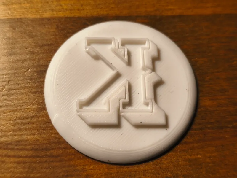 Leather stamp: letter 'K' - 27.9mm x 30.4mm