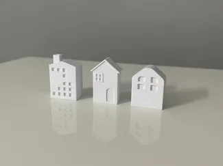 Refrigerator Magnets Mini Houses