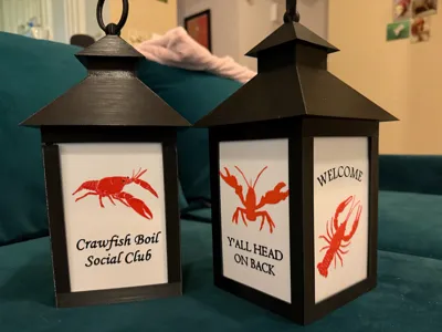 Crawfish Boil Lantern Panels