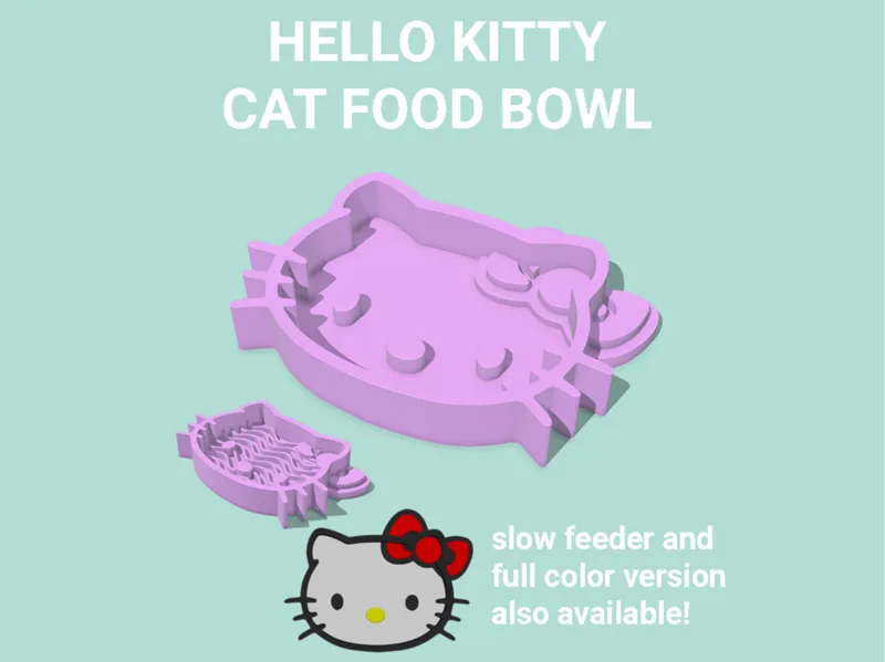 Hello Kitty Cat Food Bowl