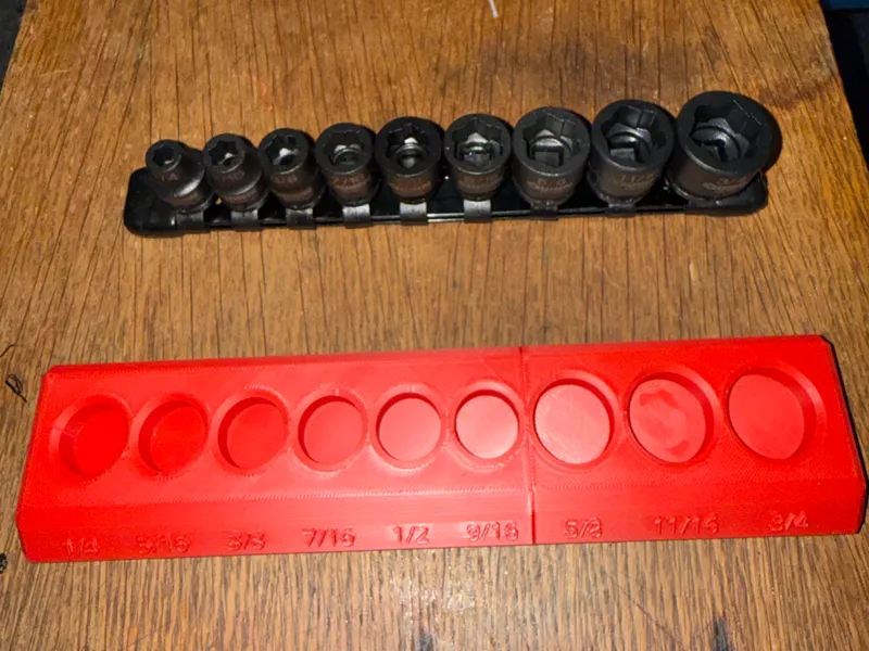 Magnetic Socket tray for quinn sae bolt extractors