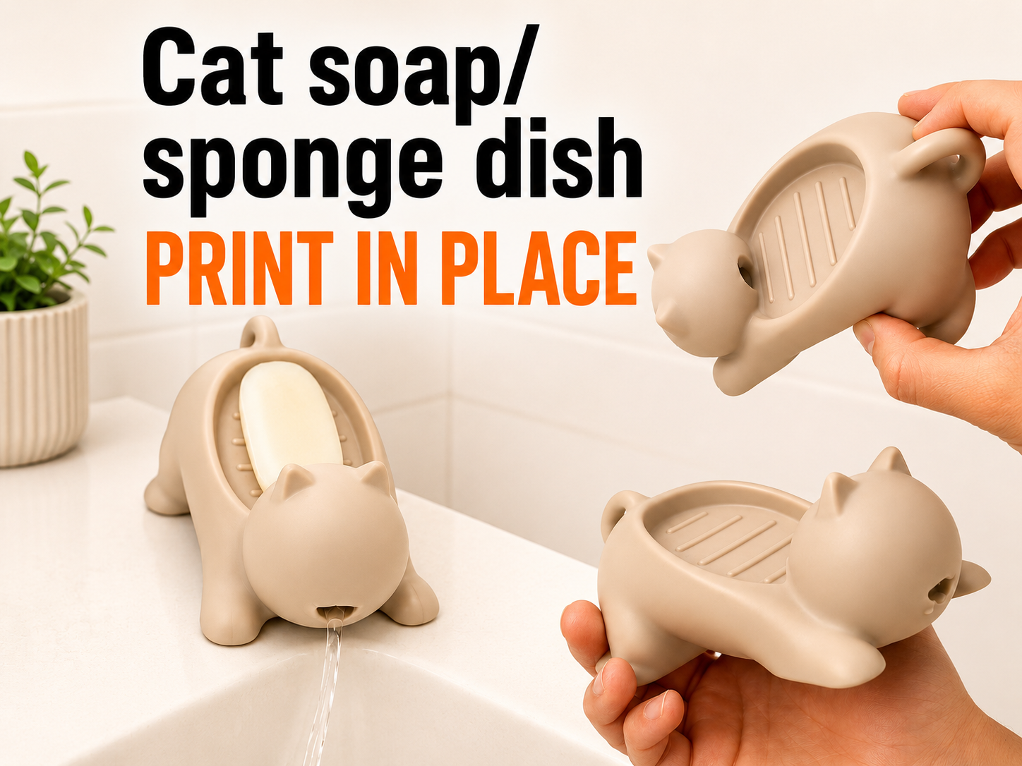 CAT SOAP/SPONGE DISH