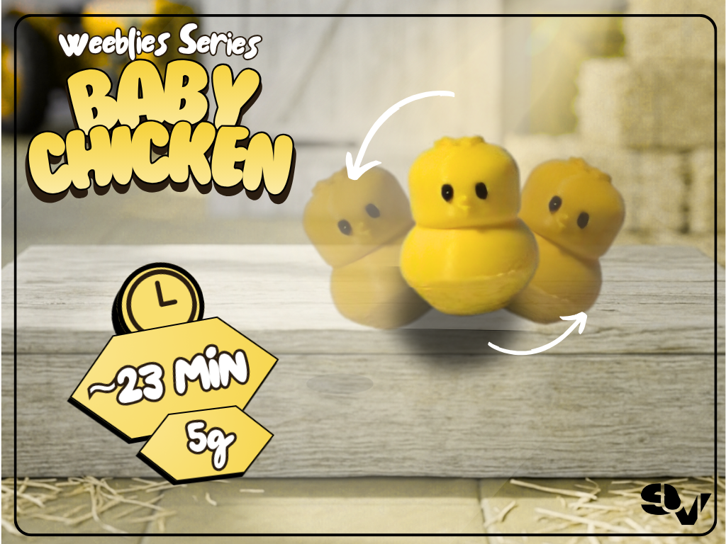 Weeblies Series - BABY CHICKEN Wobble Toy NOAMS
