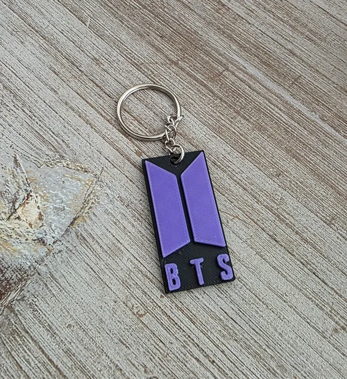 BTS Logo keychain - Free 3D Print Model - MakerWorld