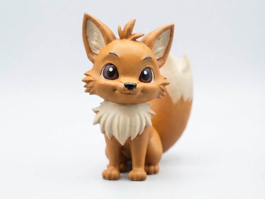 Cute Fox Chibi style 3D model