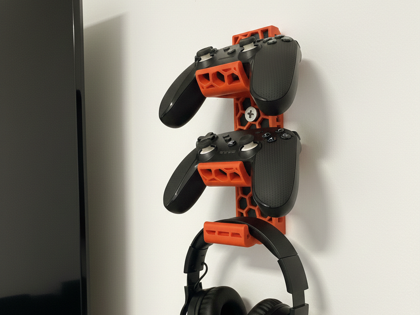 Honeycomb Controller & Headphone Wall Mount