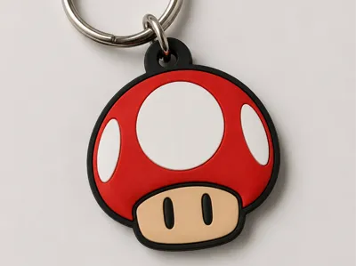 Super Mario Mushroom themed Keychain