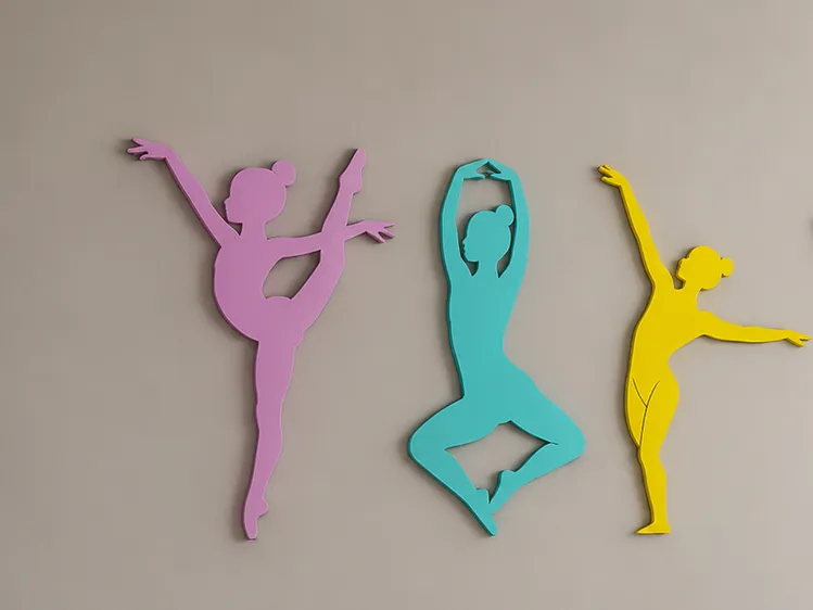 Arte de Pared Gimnasia Rítmica y Danza (5 Siluetas