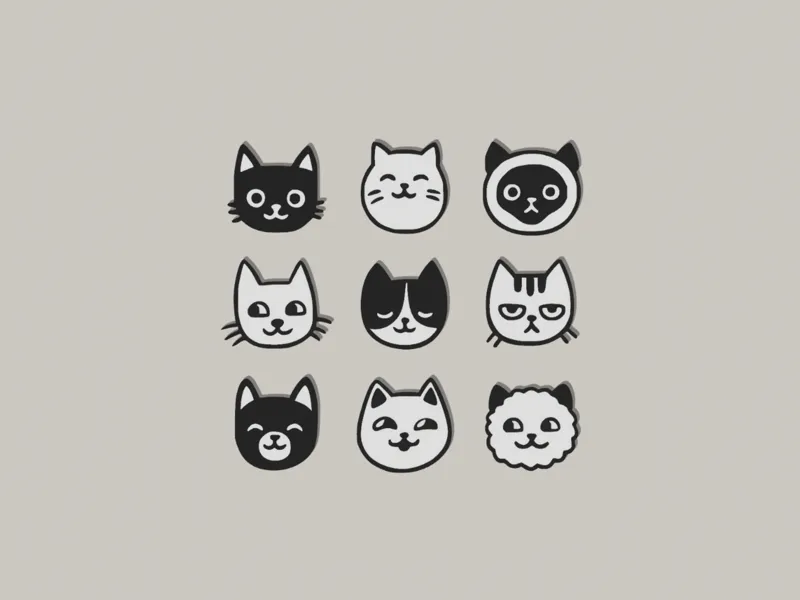 Cats earrings and keychains