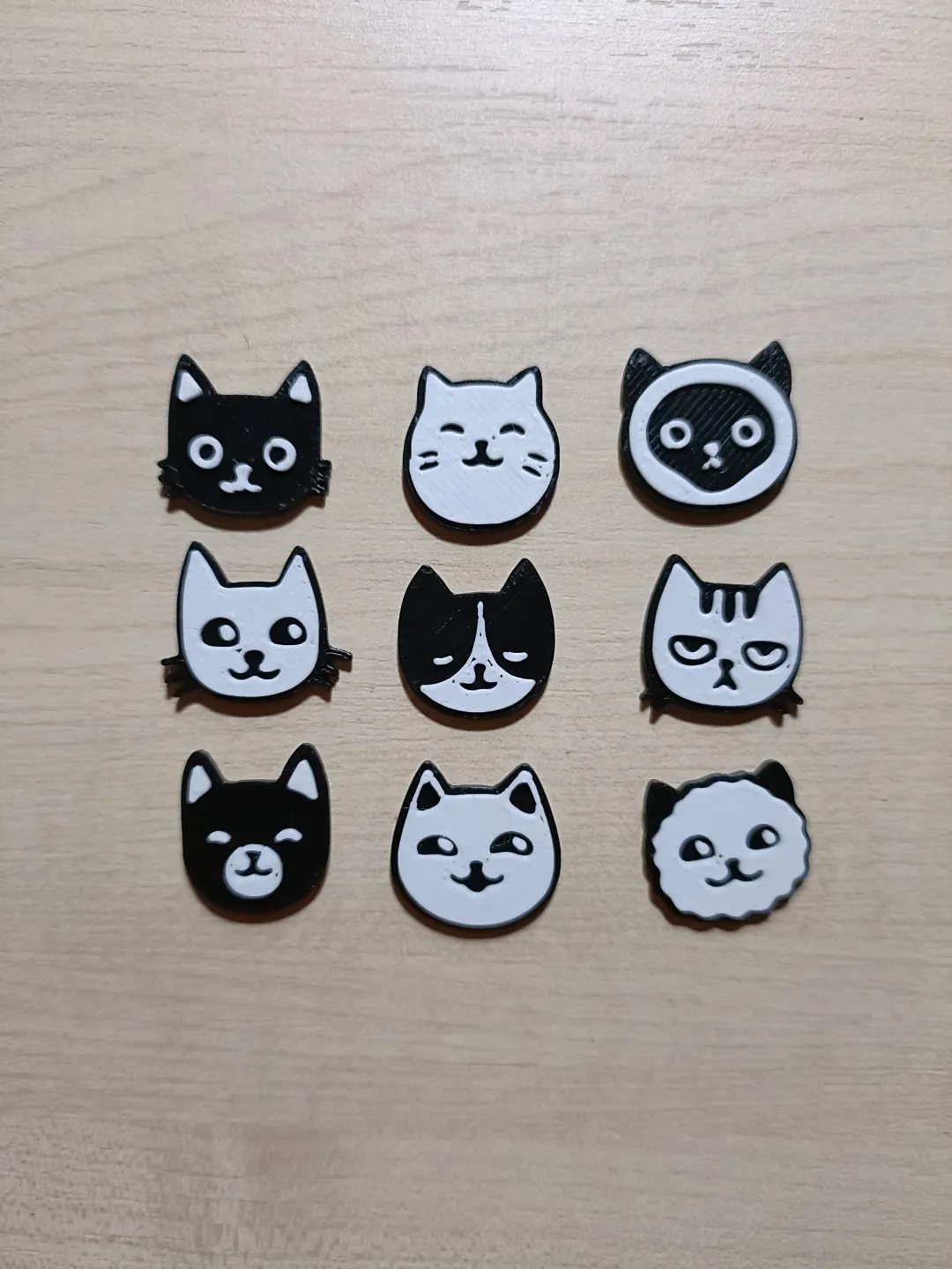 Cats earrings and keychains view 2