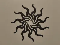 Art mural soleil hypnotique — photo 2