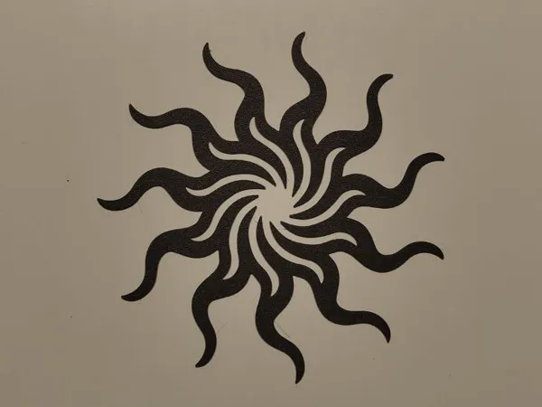 Art mural soleil hypnotique