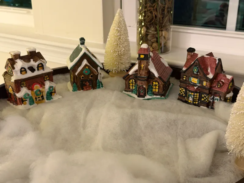 Vintage Christmas Town/Village/Houses Set