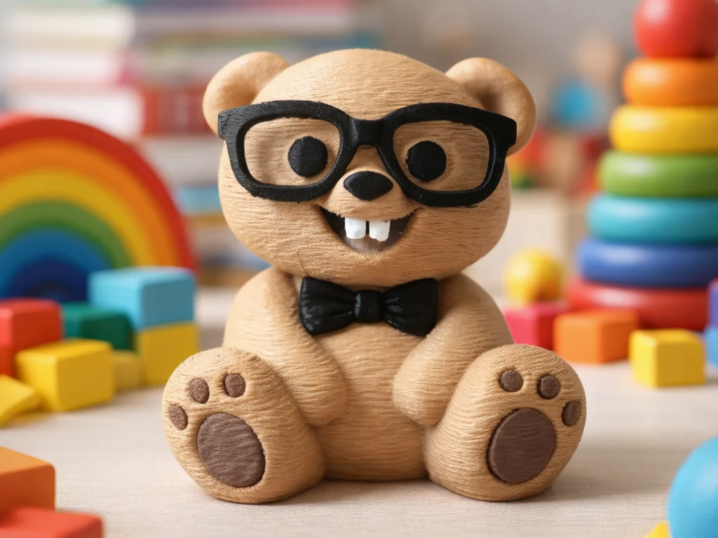 Bearmoji Nerd Benny –Cozy Teddy Bear