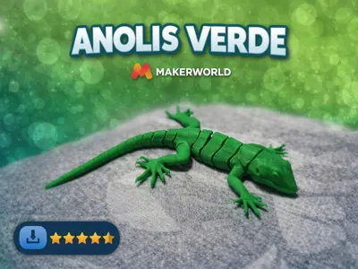 articulated green anole