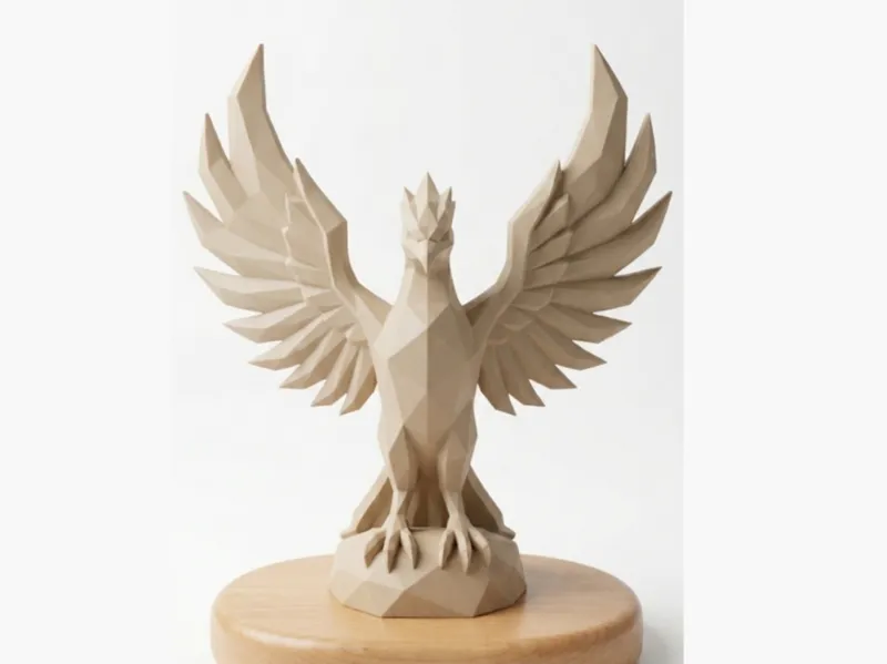 Geometric Phoenix – Mythical Low Poly Bird Art