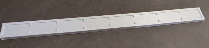 8" plastic rule with inch marks