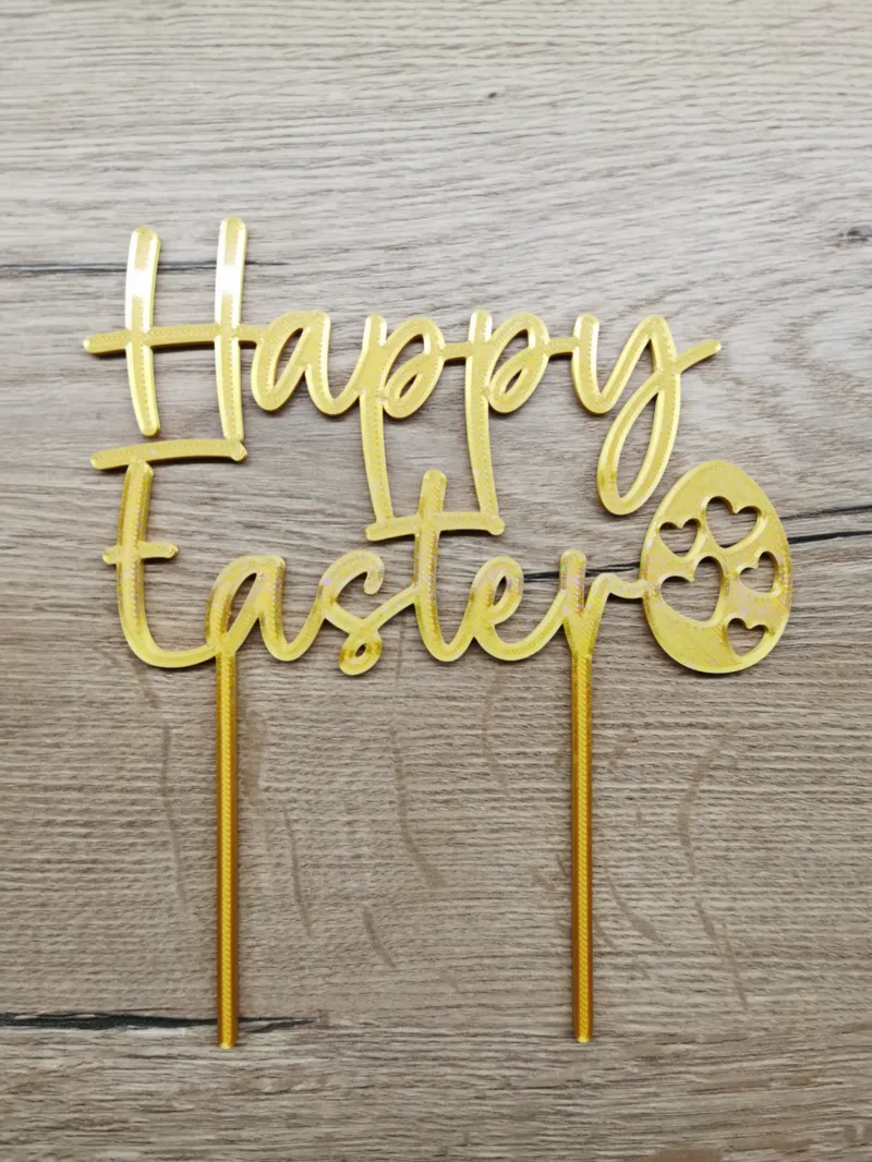 Happy Easter cake topper