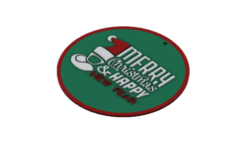 Merry Christmas tree ornament