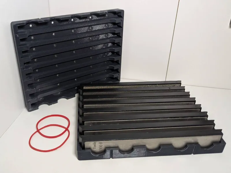 Diamond sharpening stones holder box apex