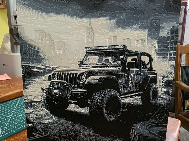 Apocalyptic Jeep Hueforge