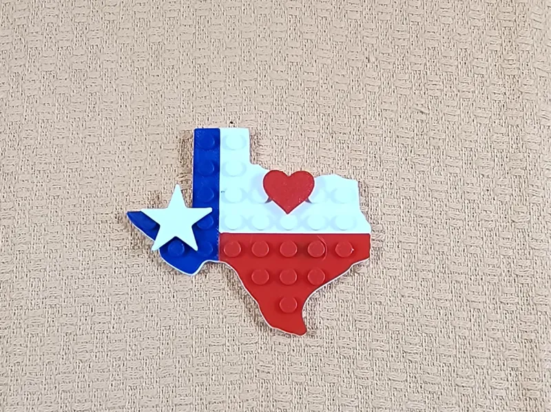 Texas Flag Interlock Bricks Magnet Commercial Use