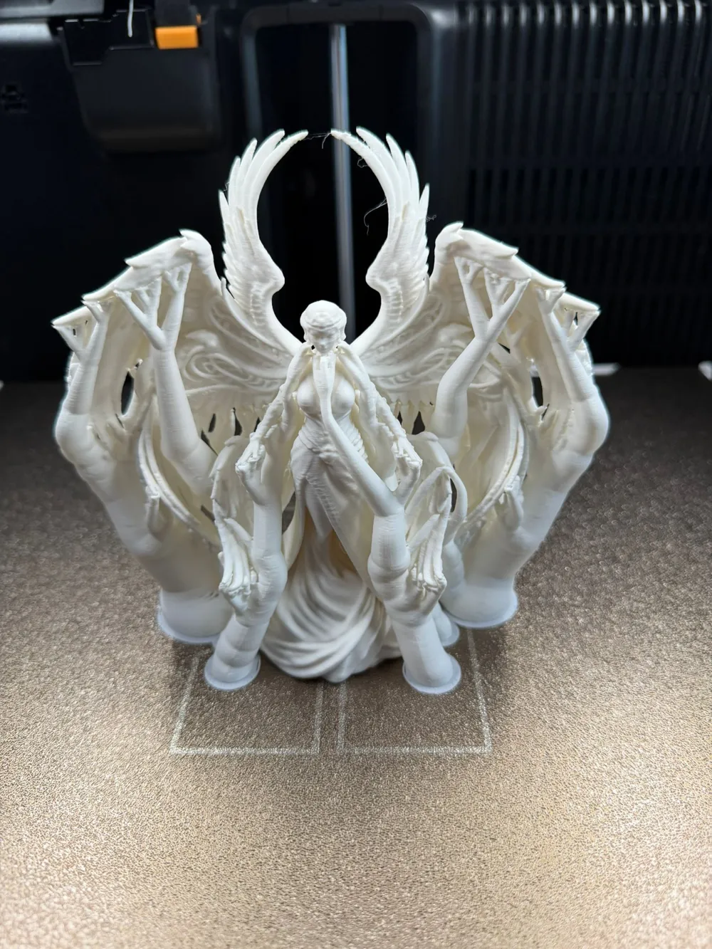 Angel Female Statue with Large Wings - Free 3D Print Model - MakerWorld