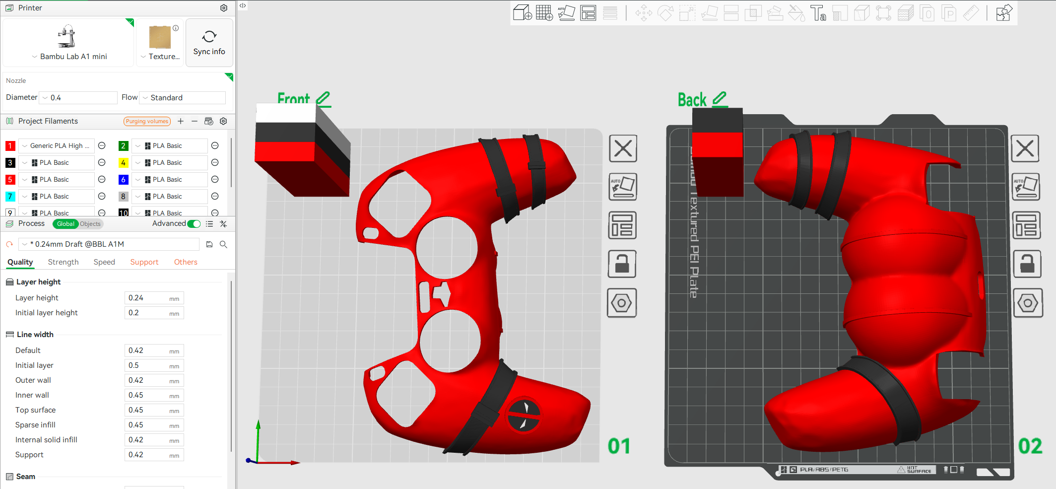 Miniatura 3 do modelo 3D Deadpool ps5 controller case