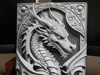 Dragon plaque hueforge
