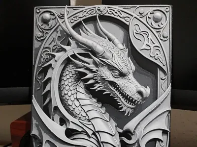 Dragon plaque hueforge