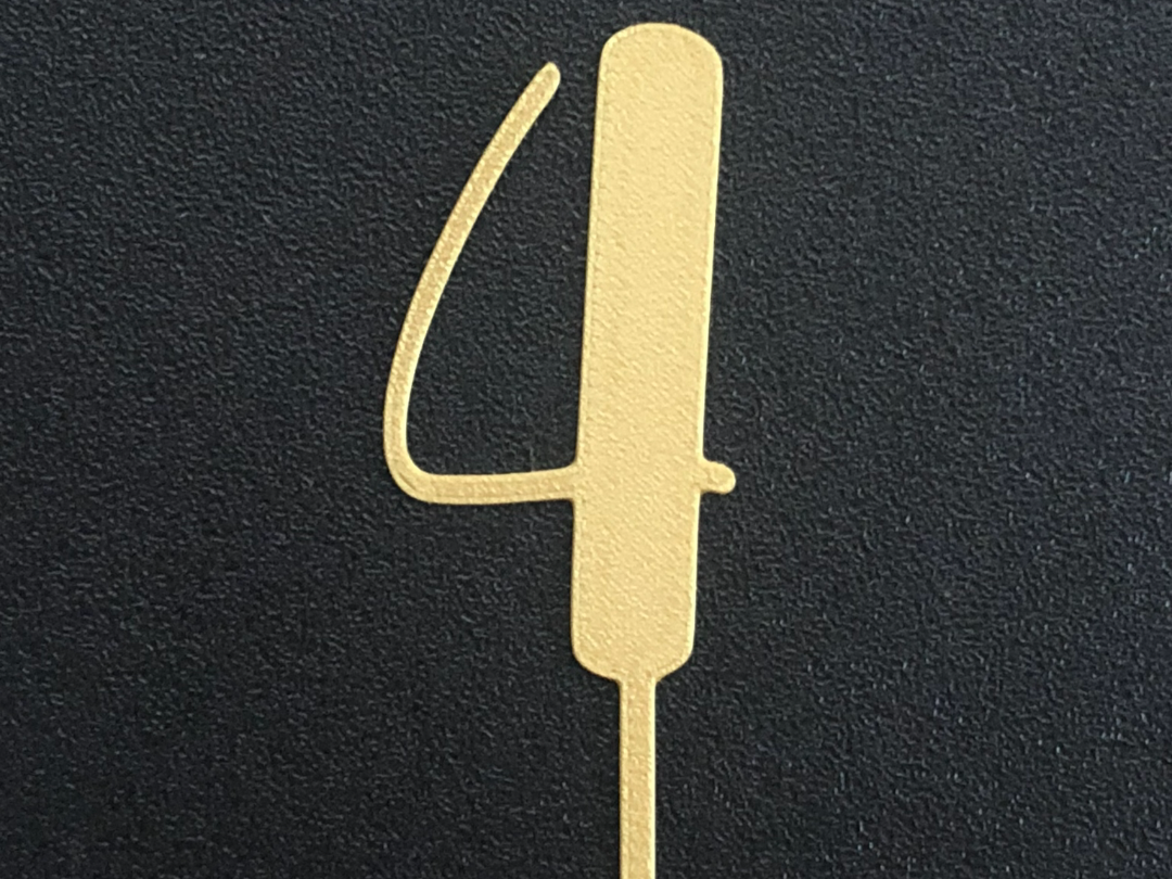 cake topper four