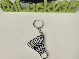 Feather Shuttlecock Keychain