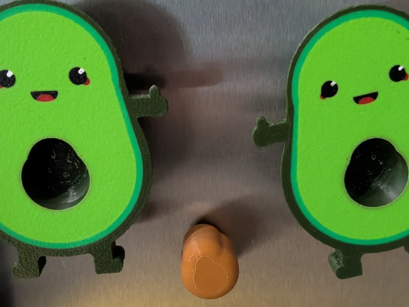 Avacado fridge magnet set 