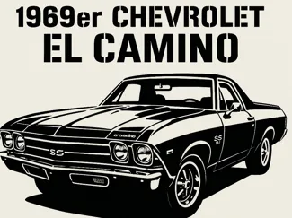 1969 Chevrolet El Camino Super Sport Stencil