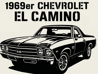 1969 Chevrolet El Camino Super Sport Stencil
