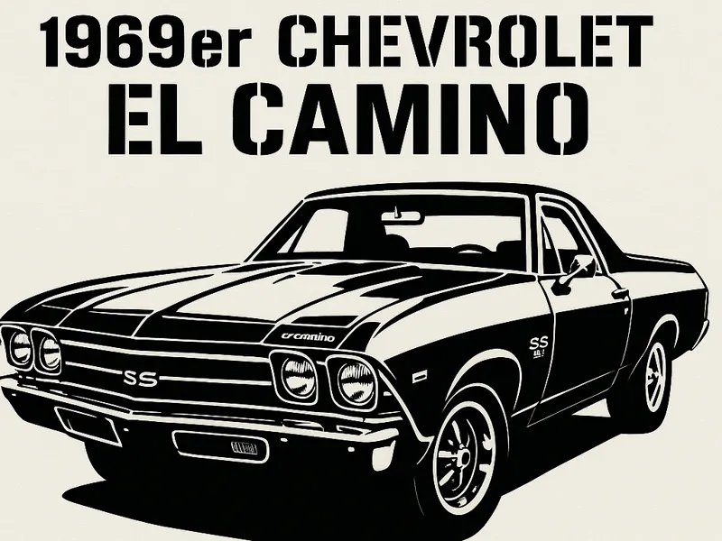 1969 Chevrolet El Camino Super Sport Stencil