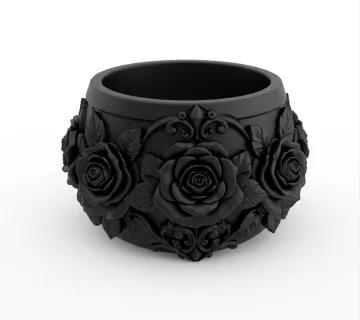 Maceta decorativa: Goth Rose Succulent gothic Planter Pot — vista de referencia 4
