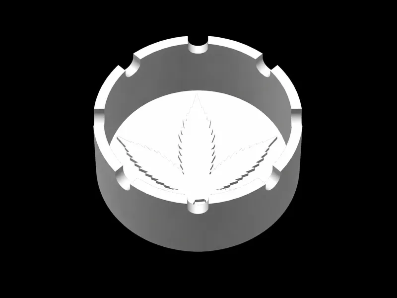 Ashtray with Leaf Design