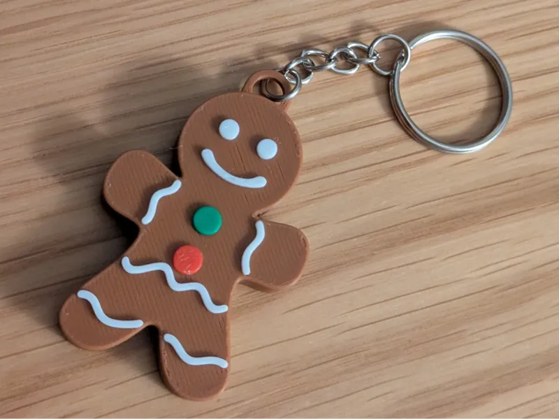 Gingerbread man keychain