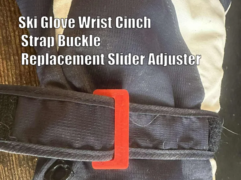 Ski Glove Wrist Cinch Strap Buckle Slider Adjuster