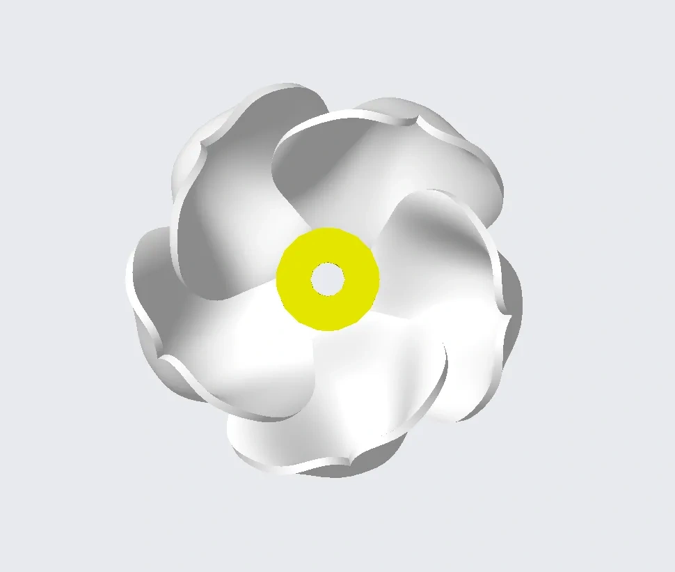 Miniatura 1 do modelo 3D 小花  五个独立花瓣  0.98克 8分钟打印