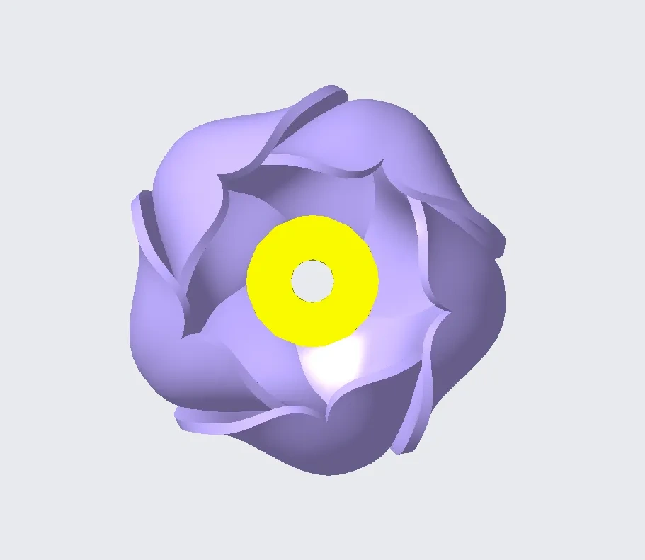 Miniatura 4 do modelo 3D 小花  五个独立花瓣  0.98克 8分钟打印