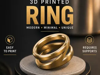 3D Printed Ring — Modern, Minimal, Unique