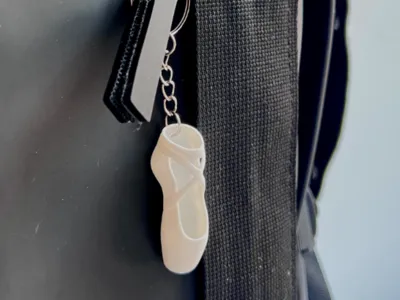Ballet Shoe Keychain V2