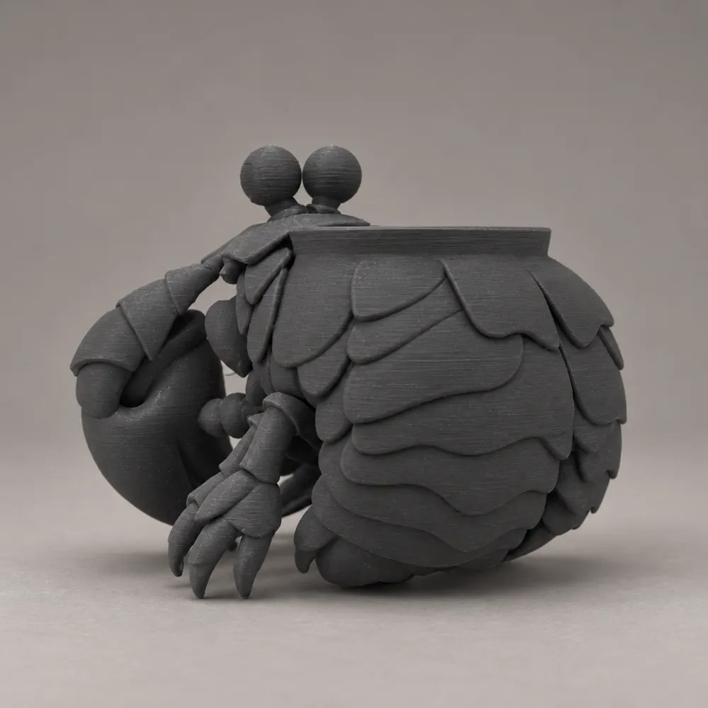 Hermit Crab Planter | Ocean Creature Vase - Free 3D Print Model ...