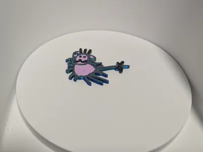 Hand Drawn Monkey Keychain