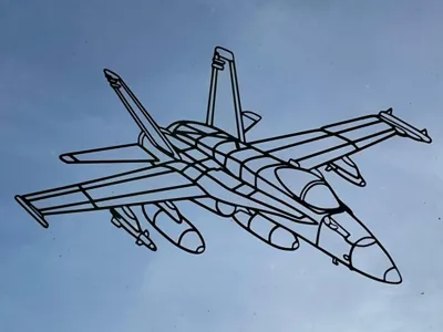 F/A-18 F18 Hornet wall art silhouette