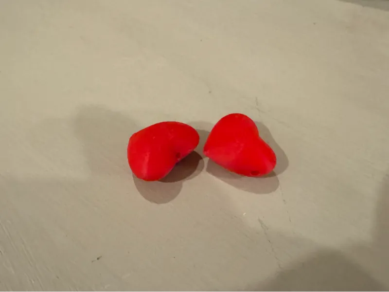 ~25mm Heart Bead with holes in Top or Side