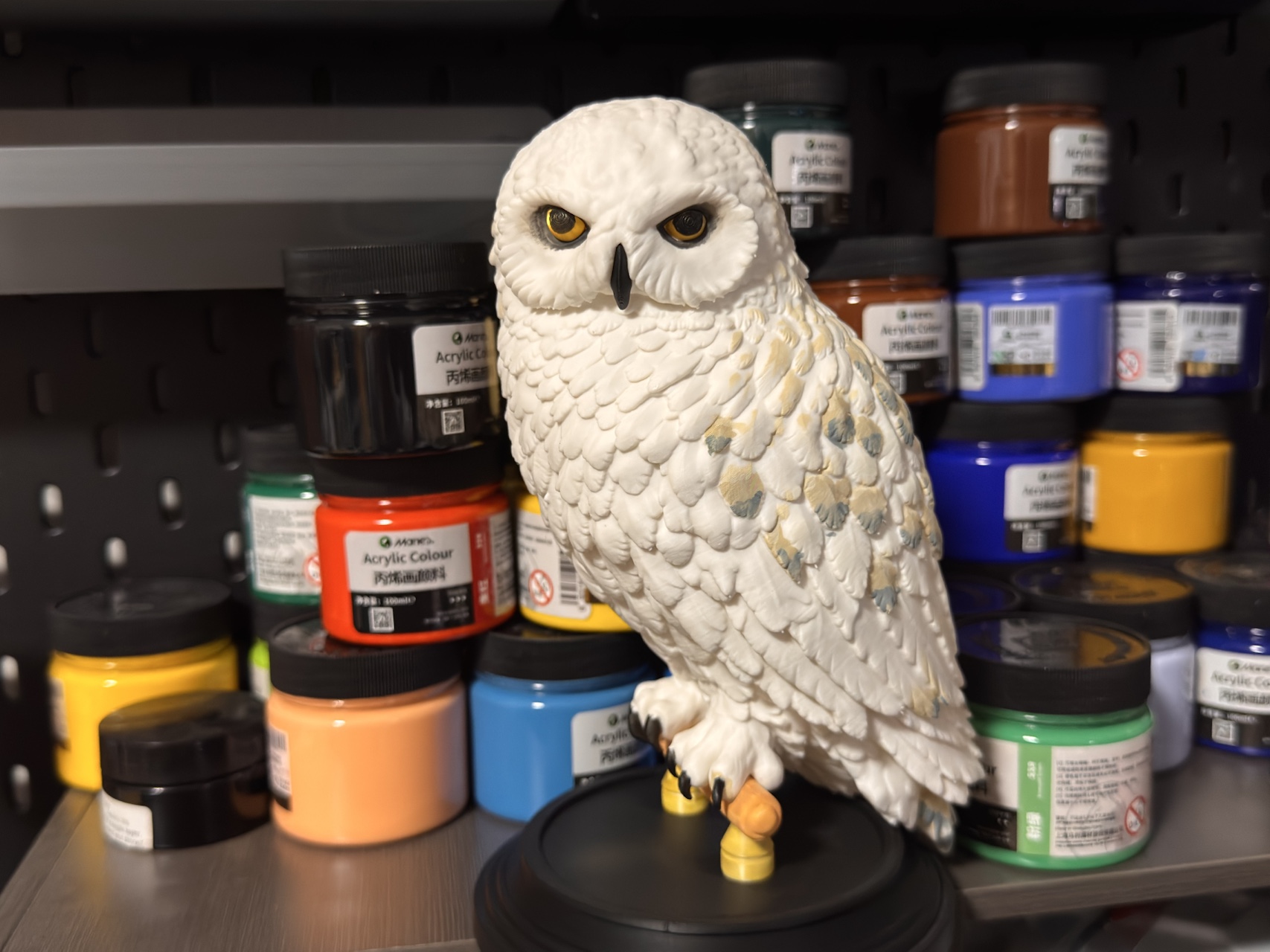 Miniatura 2 do modelo 3D 【停栖的雪鸮(海德薇 Hedwig）】灵感来自哈利波特-带底座/分件/丰富的纹理细节